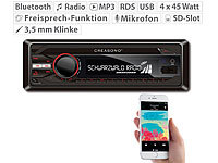 Creasono MP3-RDS-Autoradio CAS-3300.bt mit USB, SD, BT & Freisprecher; 2-DIN-MP3-Autoradios mit Bluetooth und Video-Anschluss, MP3-Autoradios (1-DIN) 2-DIN-MP3-Autoradios mit Bluetooth und Video-Anschluss, MP3-Autoradios (1-DIN) 