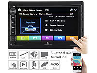Creasono 2-DIN-MP3-Autoradio mit Touchdisplay, Bluetooth, Versandrückläufer; Bluetooth-Autoradios (1-DIN) Bluetooth-Autoradios (1-DIN) 