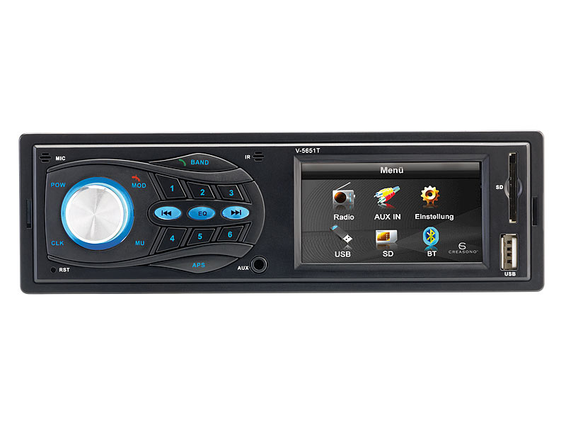 ; 2-DIN-MP3-Autoradios mit Bluetooth und Video-Anschluss, MP3-Autoradios (1-DIN) 