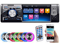 Creasono MP3-Autoradio mit TFT-Farbdisplay, Bluetooth, Freisprecher, 4x 45 Watt; Bluetooth-Autoradios (1-DIN) Bluetooth-Autoradios (1-DIN) Bluetooth-Autoradios (1-DIN) Bluetooth-Autoradios (1-DIN) 