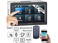 Creasono 2-DIN-DAB+/FM-Autoradio, Touchdisplay, Bluetooth (Versandrückläufer); 2-DIN-MP3-Autoradios mit Bluetooth und Video-Anschluss 2-DIN-MP3-Autoradios mit Bluetooth und Video-Anschluss 