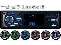 Creasono MP3-Autoradio mit DAB+, Bluetooth & Freisprechfunktion, USB, SD, 4x45W; Bluetooth-Autoradios (1-DIN) Bluetooth-Autoradios (1-DIN) Bluetooth-Autoradios (1-DIN) 