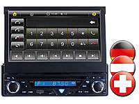 Creasono 7" Touchscreen DVD-Autoradio mit Navigation D-A-CH; 1 DIN Navigations-Systeme 