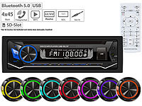 Creasono MP3-Autoradio, CD, Bluetooth, Freisprechfunktion, USB, microSD, 4x45W; Bluetooth-Autoradios (1-DIN) 