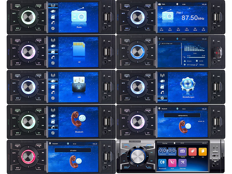 ; Bluetooth-Autoradios (1-DIN) Bluetooth-Autoradios (1-DIN) Bluetooth-Autoradios (1-DIN) 