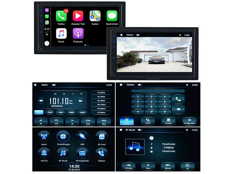 ; Bluetooth-Autoradios (1-DIN) 