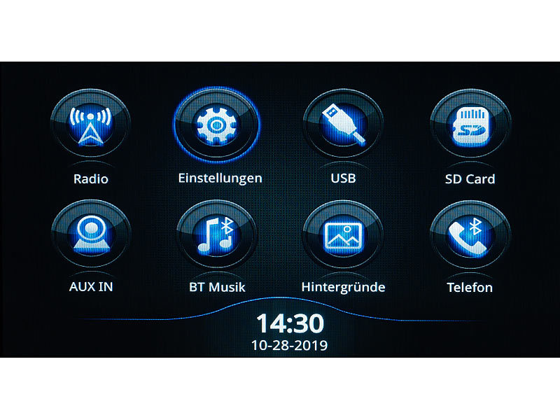 ; 2-DIN-MP3-Autoradios mit Bluetooth und Video-Anschluss 