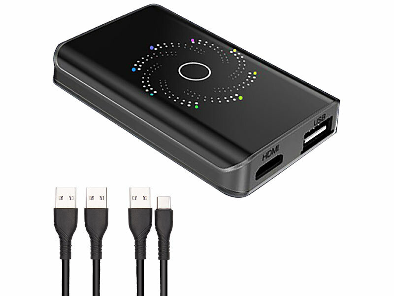 ; Wireless CarPlay- und Android-Auto-Adapter mit Dual-WLAN, Bluetooth und Android Wireless CarPlay- und Android-Auto-Adapter mit Dual-WLAN, Bluetooth und Android 